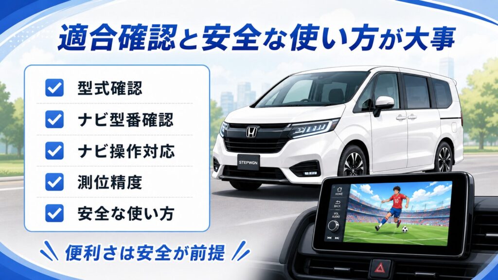 まとめ｜ステップワゴンのテレビキャンセラーは適合確認と安全な使い方が大事